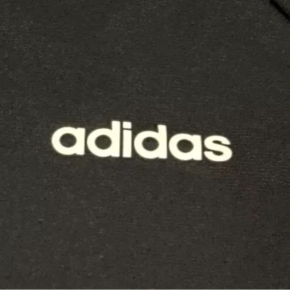 Adidas Women’s Essential Gym Track Jacket Black Full Zip 3 Stripe XL X-Large - Picture 3 of 4